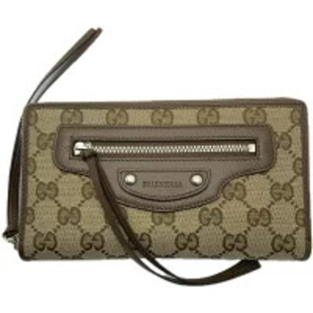 GUCCI BALENCIAGA The Hacker Project Neo Zip Around Wallet GG Canvas Round